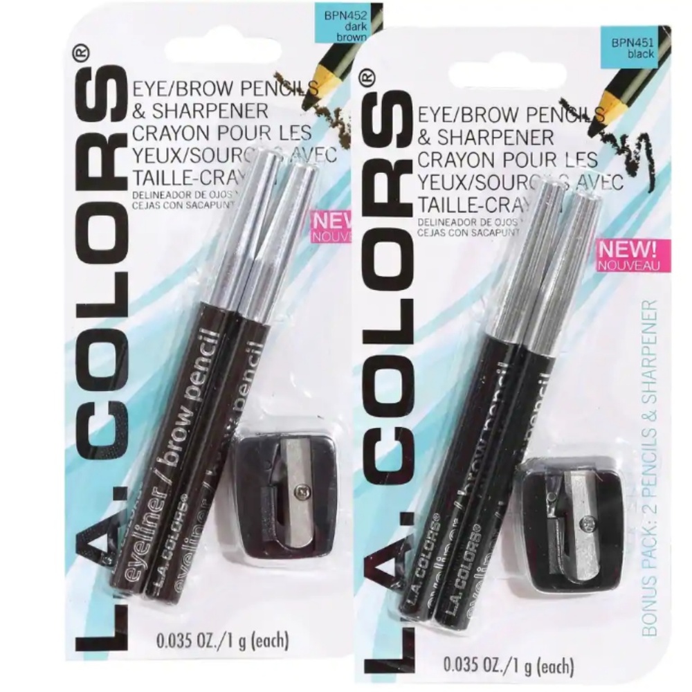 2 packs Eyeliner & Brow Pencils & Sharpener